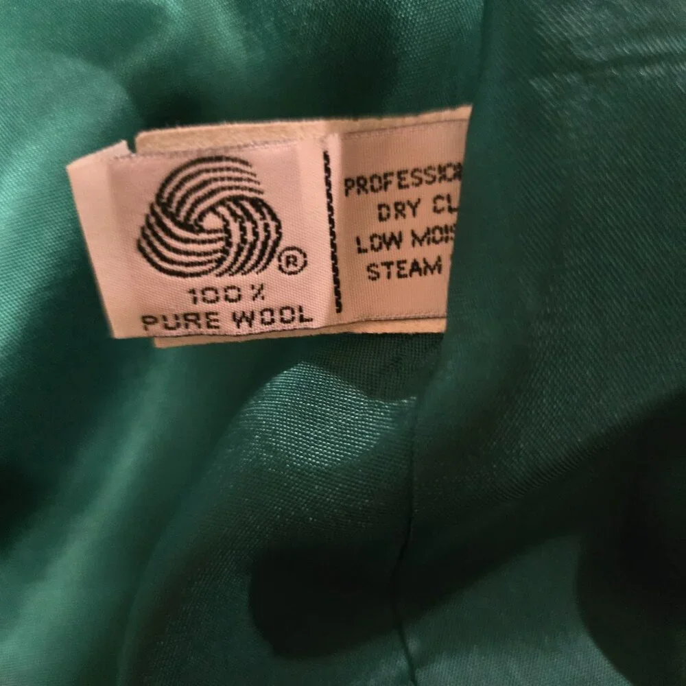 Dumas USA Women's 100% Wool Lined 1-Button Blazer Front Pockets Green Sz 6 - Picture 7 of 8